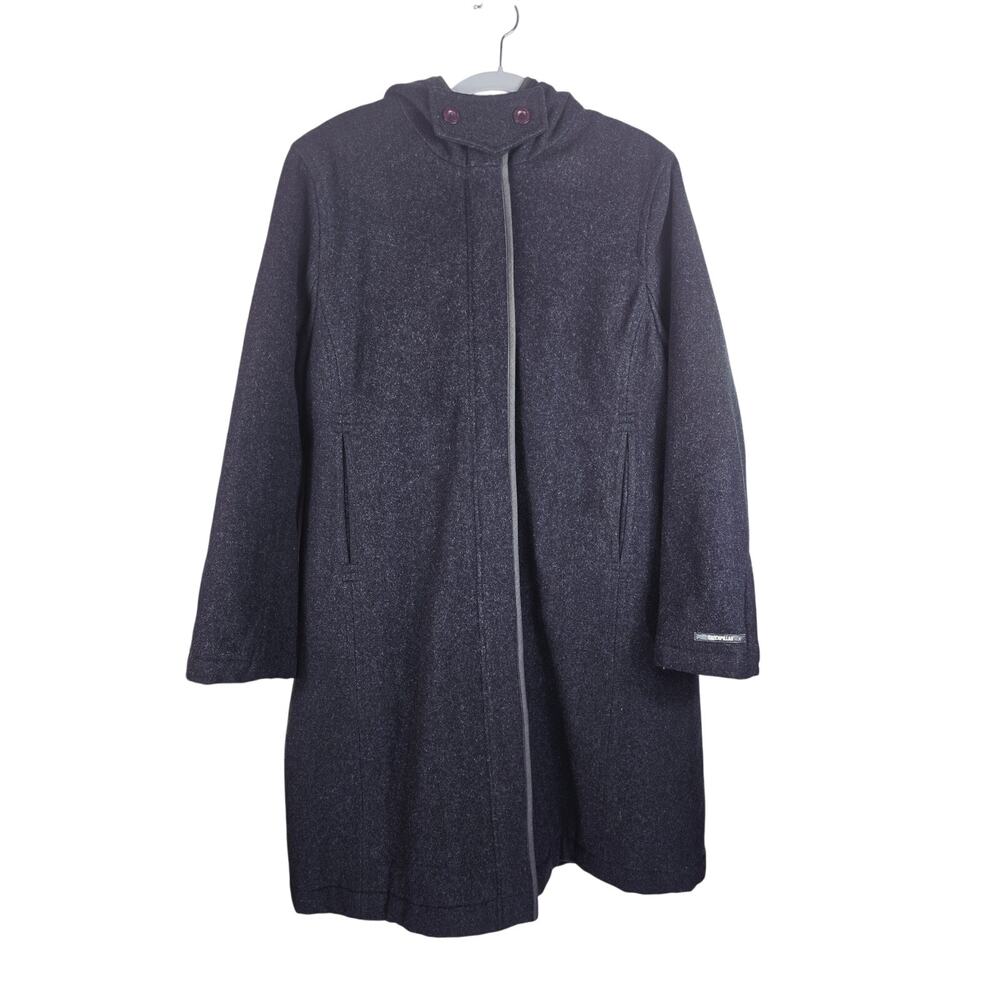Caterpillar CAT Long LIne Pockets 70% Wool Fully Lined Hooded Women's Jacket M